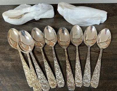 Godinger Olde Bouquet Silver Plate Plate Spoons