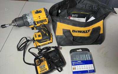 Dewalt Cordless Driver & Bag Of Extras