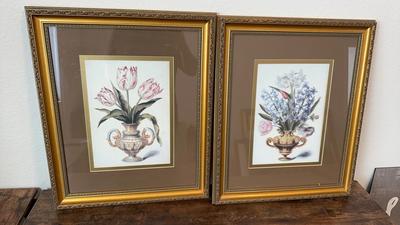 Italian Botanical Framed Flower Art Prints 