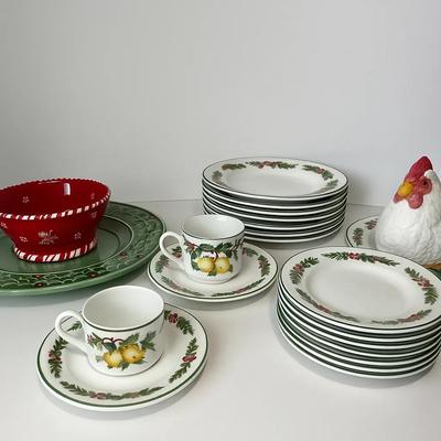 Mixed Holiday Dinnerware Lot 