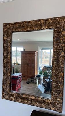 Edwardian Style Large Beveled Wall Mirror #2