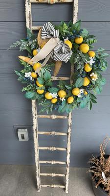 Ladder & Wreath Decor