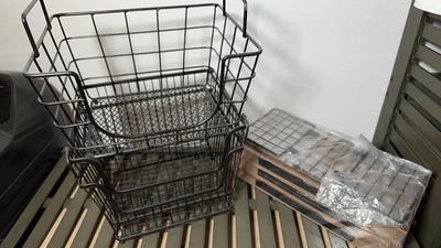 Wire Storage Baskets & New Floating Shelf