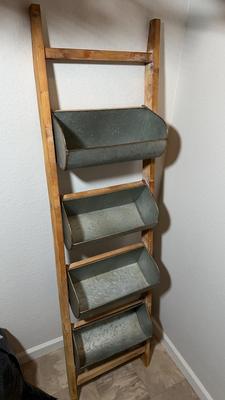 Galvanized Ladder Bins
