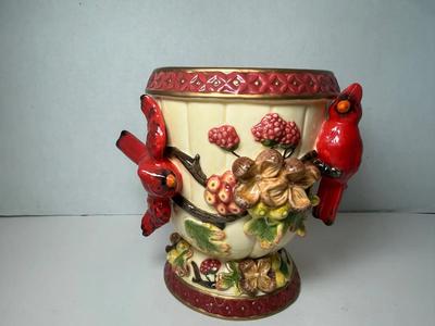 Vintage Lefton “Cardinal Collection” Ceramic Planter