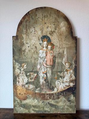 Vintage Mary & Angels Country Wall Accent