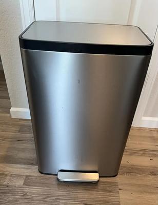 Kohler 13-gallon stainless steel step trash can