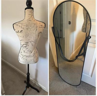 Vintage-Inspired Mannequin & Sagebrook Home Standing Mirror