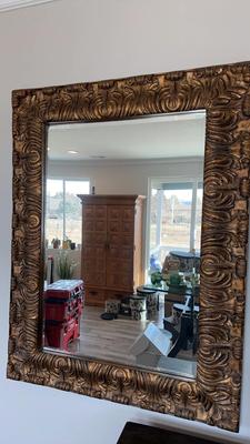 Edwardian Style Large Beveled Wall Mirror