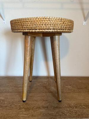 Threshold Round Natural Woven Accent Table