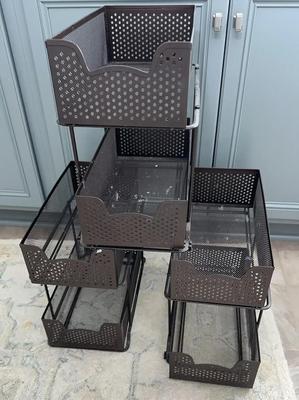 Simple Trending Stackable 2-Tier Cabinet Organizers