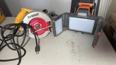 Dewalt Circular Saw & Rigid Portable Job Light
