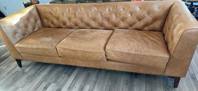 Essex Style Leather Sofa 