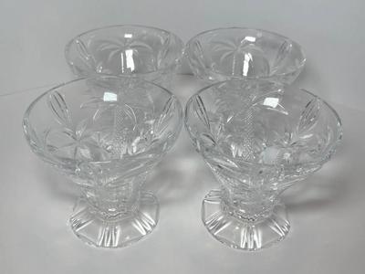 Set of 4 Godinger Palm Crystal Dessert Bowls
