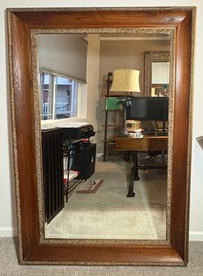 Large Wooden Contemporary Gilt & Carved Full-Length Mirror