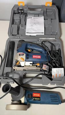 Ryobi Corded Grinder & Scrolling Jigsaw