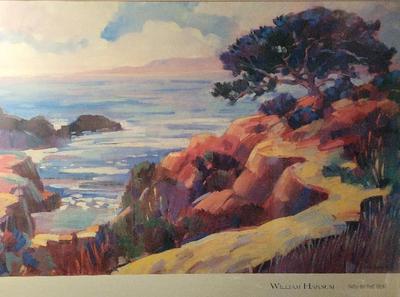 "PATH BY THE SEA" BY WILLIAM HANNUM FRAMED POSTER