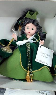 Vintage madame alexander green velvet scarlet doll