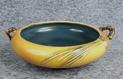 Roseville 354 6 pine cone handled bowl