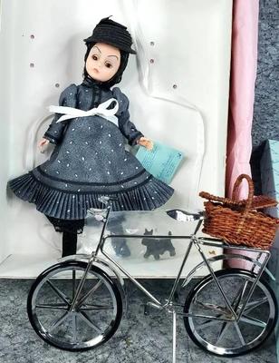 Vintage madame alexander miss gulch doll with bike toto