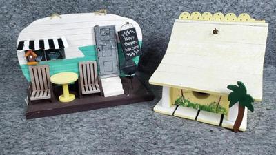 Novelty birdhouses camper beach house cayman islands souvenir