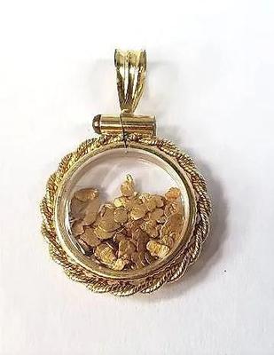 Gold nugget pendant