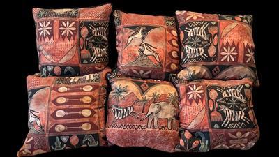 CE106 - 6 Oversize African Theme Decor Pillows
