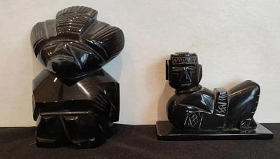 CE207 - Carved Obsidian Figures