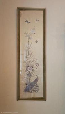 Sale Photo Thumbnail #70: Oriental framed silk