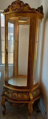 LOUIS XV STYLE CURIO CABINET 