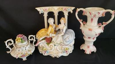 CAPODIMONTE-STYLE DECORATIVE PIECES