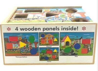 Sale Photo Thumbnail #137: Melissa & Doug Shape Sorter Box With 4 Scenes