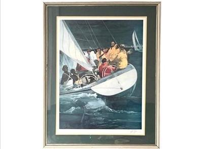 Sale Photo Thumbnail #52: Signed Sailing Print - Pencil Signed Bart Forbes