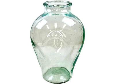 Sale Photo Thumbnail #86: Elegant Green Glass Floor Height Tall 16" Vase