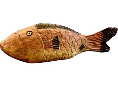 Sale Photo Thumbnail #196: Hand Carved Wooden Fish