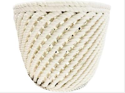 Sale Photo Thumbnail #92: Woven Spanish Pottery Cache Pot - Signed "Spain"