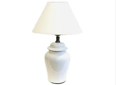 Sale Photo Thumbnail #63: Small White Ceramic Ginger Jar Style Table Lamp