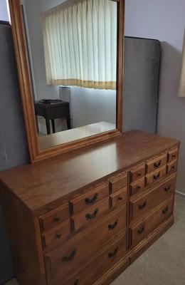 VINTAGE DRESSER WITH MATCHING WRITING DESK
