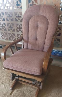WOODEN FRAME ROCKING CHAIR