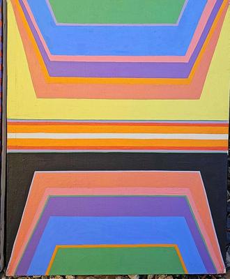 "PARALLEL LINE STUDY" PAINTING SET BY MACINNES