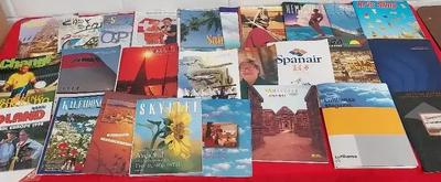 HUGE COLLECTION OF AIRLINE IN-FLIGHT MAGAZINES, TIMETABLES AND MORE