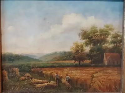 PAIR OF ORIGINAL AND SIGNED FARM LANDSCAPE ORIGINAL PAINTINGS