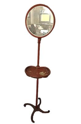 Antique Cast Iron Shaving Mirror Stand