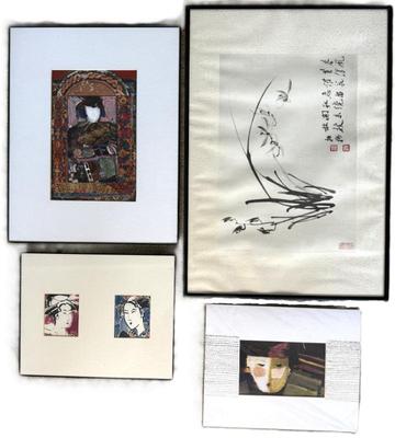 Group Of Four Prints With An Asian Theme 