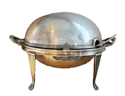 Walker & Hall Silverplate Revolving Dome Breakfast Server 