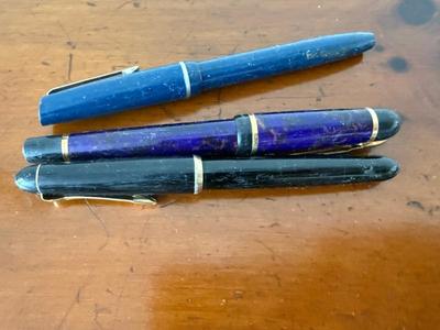 French & English Made Calligraphy Pens Pelikan 120, Watermark, Osmiroid 65 