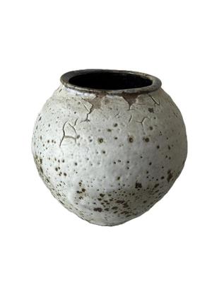 Signed 1971 Moon Jar Style Pottery Vase 