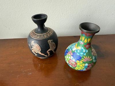 Duo Of Petite Bud Vases 