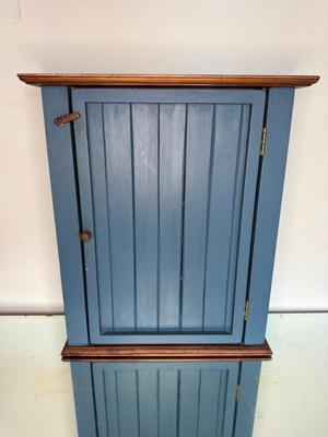 Country Blue Beadboard Cabinet 