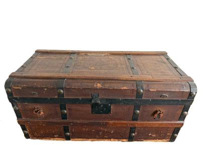 Antique Wooden Trunk 